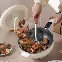 4.5L Multifunctional Electric Frying Pot Smart Electric Cooker Non-stick Frying Pot Large Capacity Electric Hot Pot 1350W 1