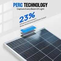 Panneau solaire 100W 200W 300W 400W, panneau photovoltaïque en verre rigide 18V, cellule solaire monocristallin pour chargeur de batterie 12V/24V 6