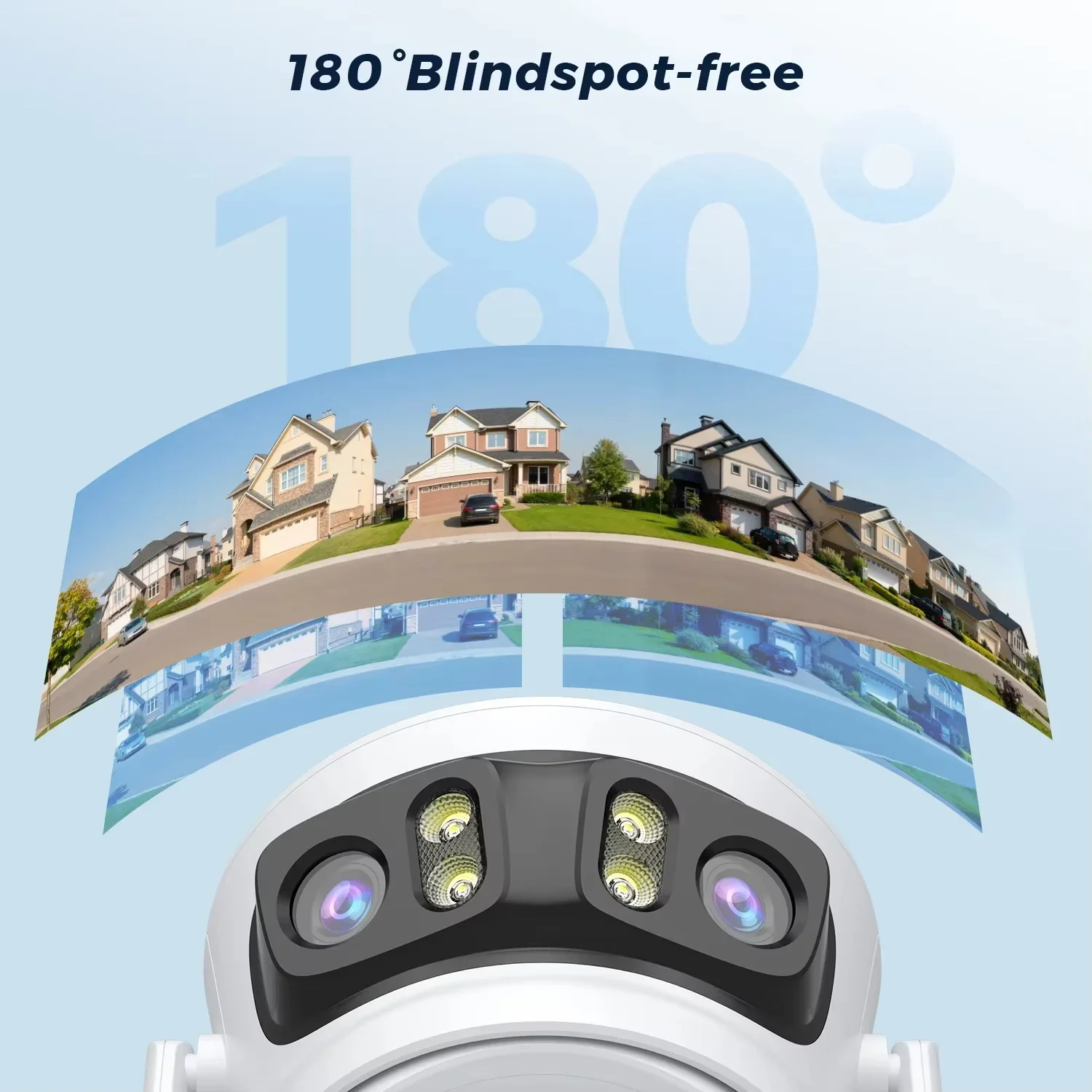 12MP 6K Wifi Camera Three Screens ICsee Surveillance Camera Outdoor Night Vison Ultra Wide View Angle Panoramic Security Camera 4