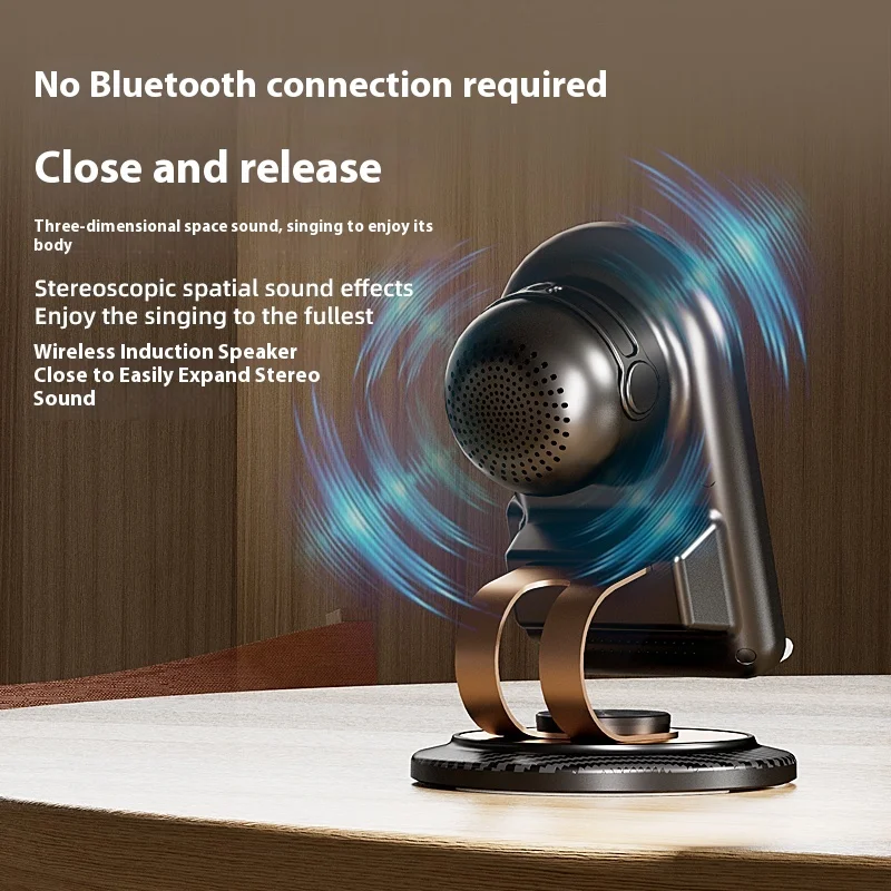 Basix Induction Speaker Phone Holder Multi-functional Wireless Induction Audio Phone Holder for iPhone Android Inductio Playback