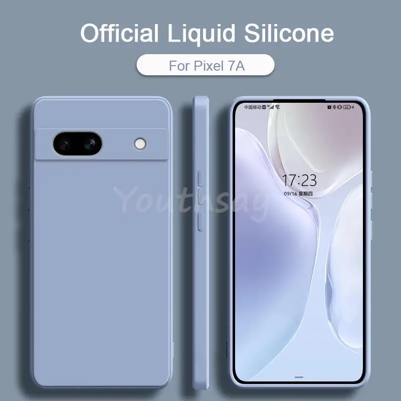 Per Google Pixel 7A Case Pixel 8 Pro 7A 6 Pro 6A 7 Cover Liquid Silicone Tpu Soft Capa Protector Per Google Pixel 7A Case Rubber