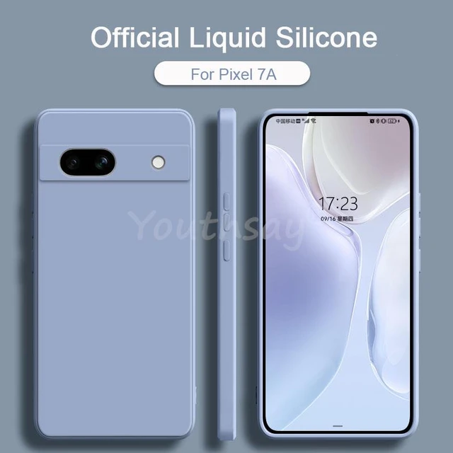 For Google Pixel 7A Case Soft Premium Silicone Case with Flocking inside  funda For Pixel 7A чехол Cover with Strap - AliExpress