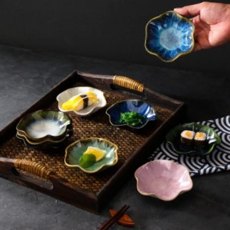 Jewelry Storage Trays Shell Plate Storage Trays Flower Shape Ceramic Dishes Ring Earings Plate Home Decorative Tray Jewelry Tray
