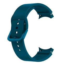 Elegant Leather and Silicone Watch Strap - Premium Replacement Band Bracelet Belt for Watch 4 5 6 (Lake Blue)