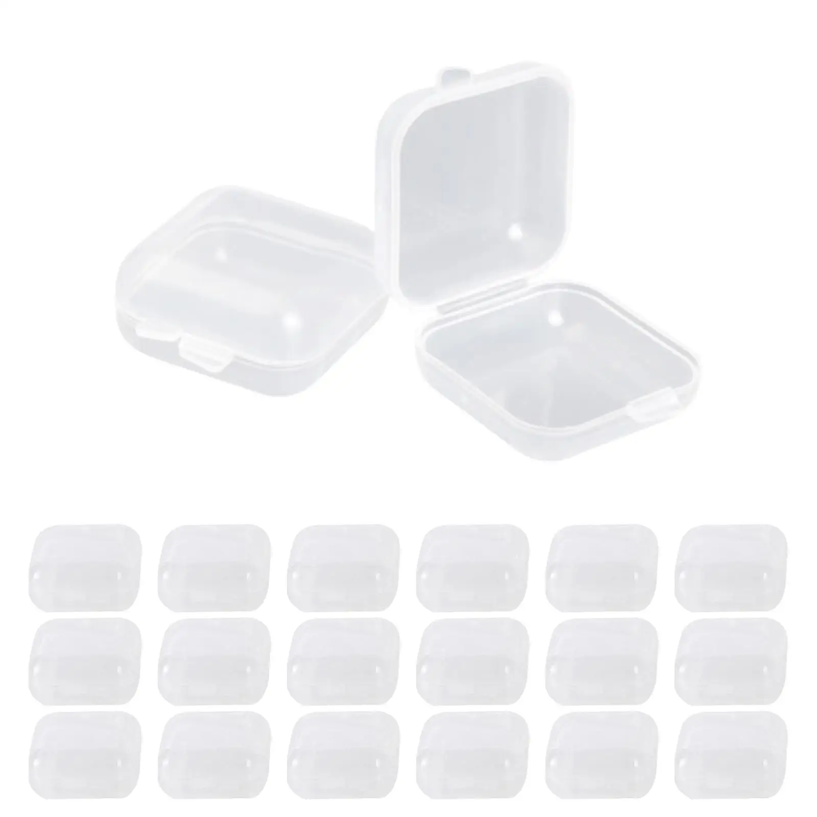 

20x Small Square Storage Containers Finishing Container Screws Sorting Box Organizer for Hardware Game Pieces Necklaces Earplugs