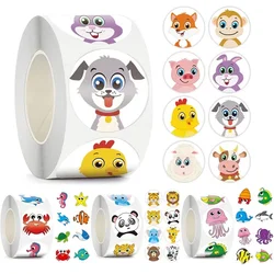 50-500pcs Cute Panda Animals Stickers for Kids Children School Encouragement Students Games Toy Reward Labels Stickers