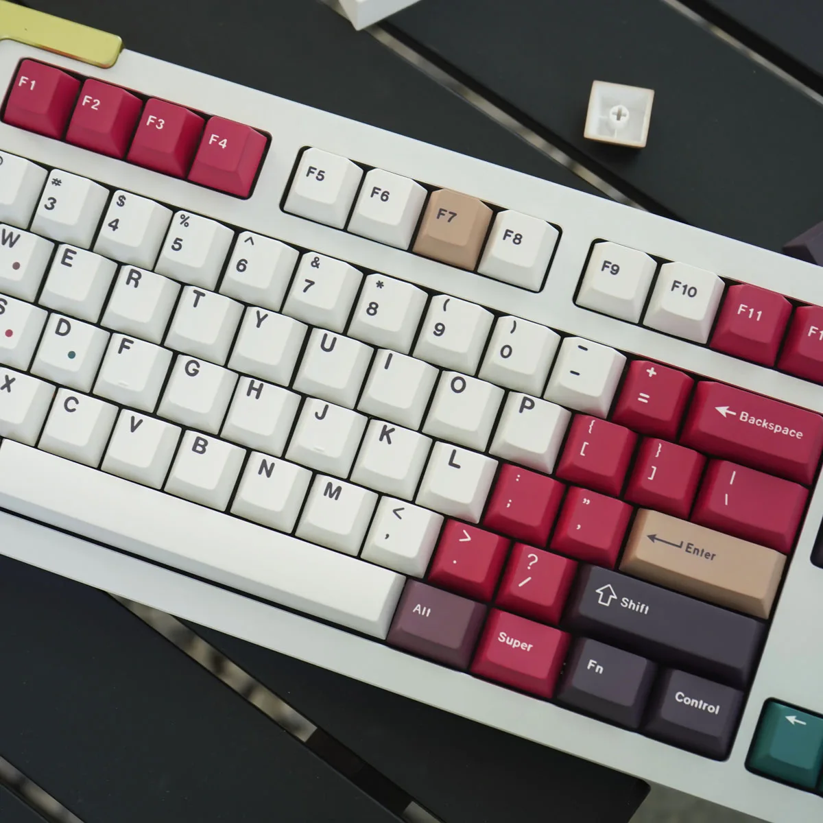 Teclado Mecânico Pbt Keycaps Cap Chave Luz Mista Sublimação de Corante Perfil Cereja Esculpida a Laser Oem mx Novo - Imagem 4