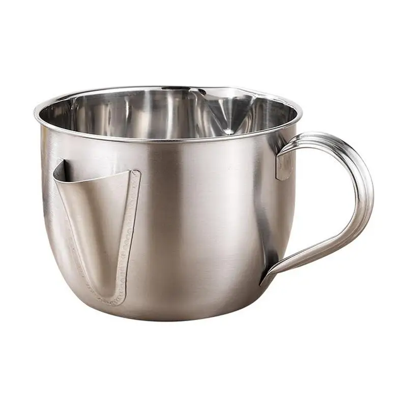 

Stainless Steel Oil Separator Household Oiler Filter Strainer Bowl Soup Oil Separator Oil Filter Pot Kitchen Cooking Tool 1000ml