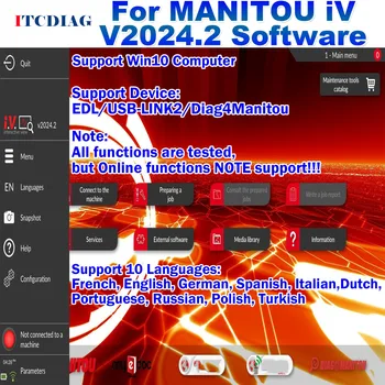 V2024.2 for MANITOU iV Interactive View Support EDL USB LINK2 Diag4MANITOU for Forklift AL/ ALT/ BT/ MC/ MLA/ MSI/ MLT etc brand 1