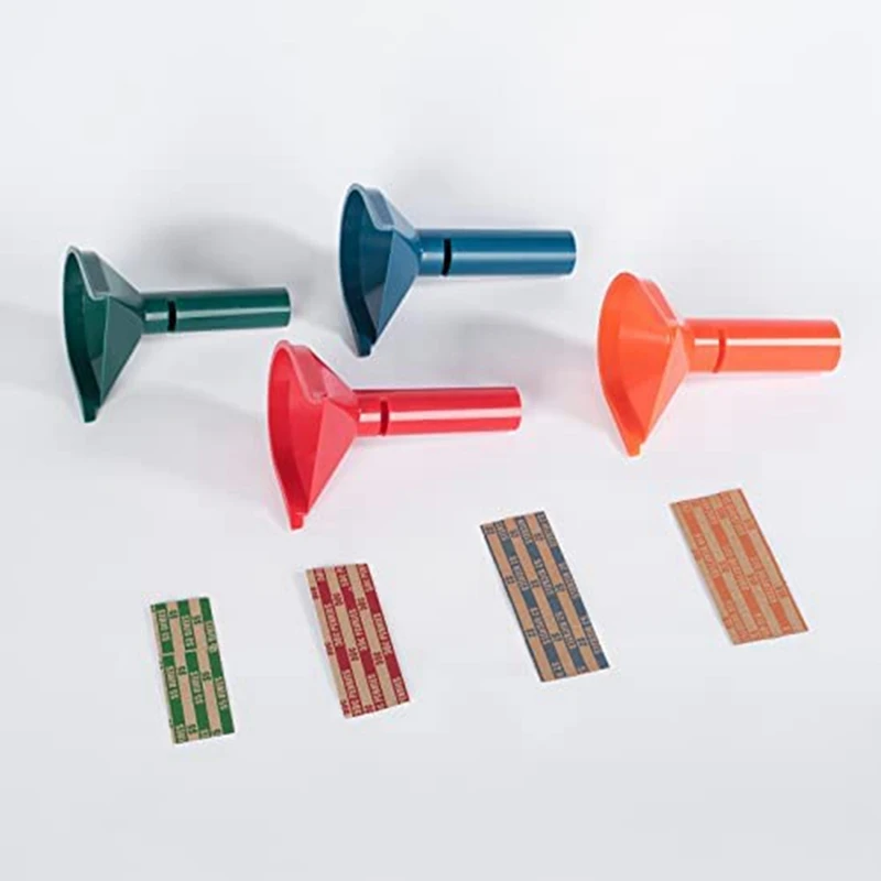 Coin Sorter With Coin Wrappers With 150Pcs Rolls Wrappers Assorted Counter Tubes Plastic For All Coins
