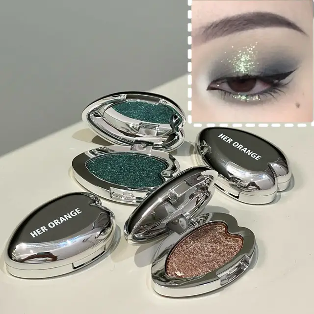 42046-8a8245.jpg Monochrome Gloss Metallic Eyeshadow Palette Punk Smoky Green Blue Eyeshadow Mashed Potato Waterproof Shimmer Lying Silkworm