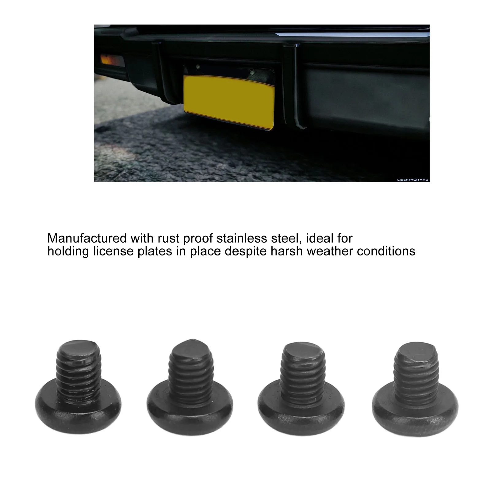 4 Pcs M5 0.8*6/8/10/12 License Plate Screws Stainless Steel Rustproof Car Tag Frame Fasteners For Tesla Model 3 Y car screws