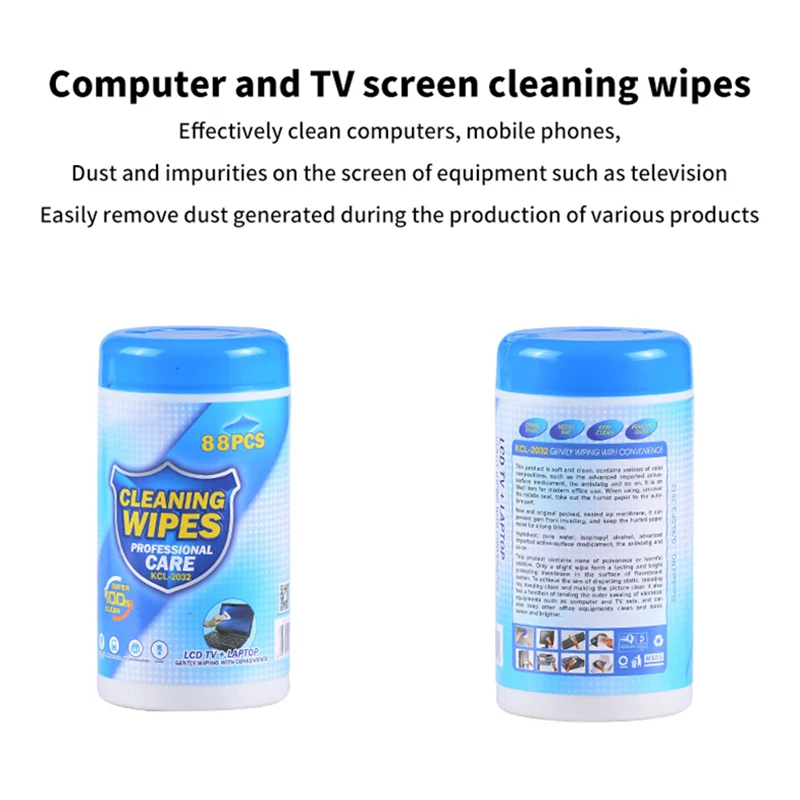 88PCS/Box Soft Anti-static Cleaning Wipes Wet Tissues For Computer Laptop LCD Monitor TV Mobile Phone Screen Digital Products 5