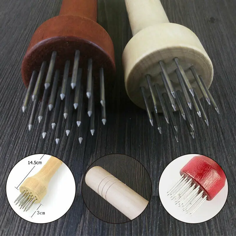 Stainless Steel Belly Pork Skin Crispy Hand Tool Hole Hammer Needle Poke Pointed Needle Fast Tenderizer Loose Steak Kitchen Tool meat tenderizer meat hammer