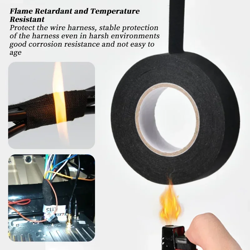 Heat - Resistant Electrical Insulating Tape | 9/15/50MM Waterproof Harness Tape for Car Cable Wiring Loom Protection