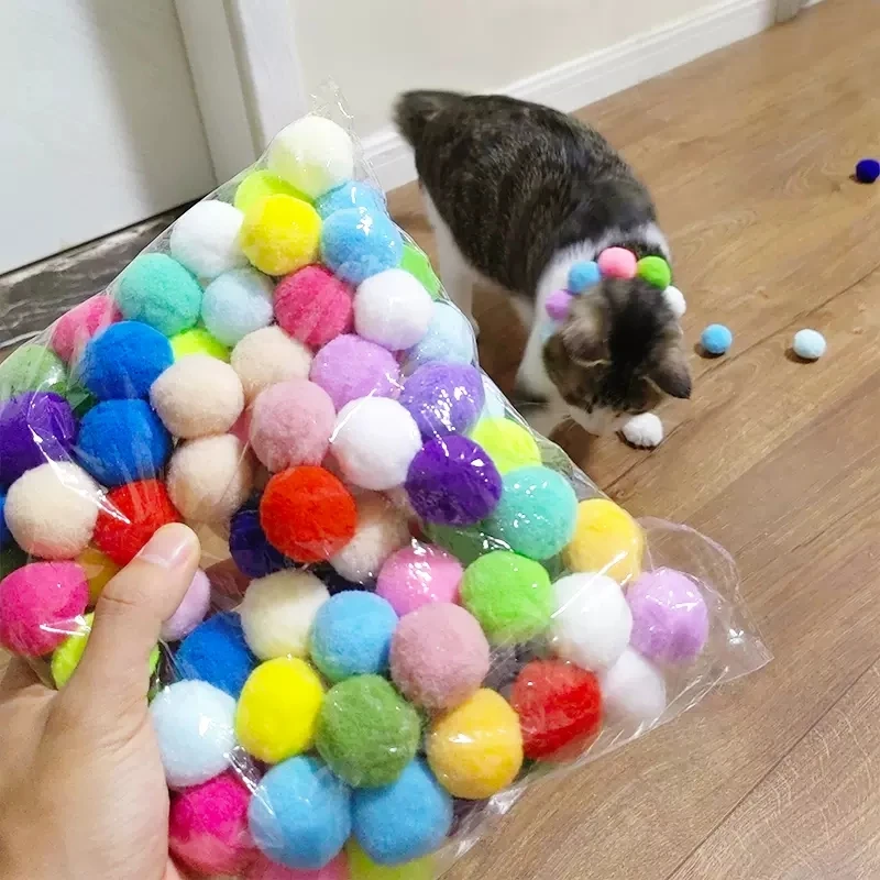Interactive Launch Plush Ball Cat Toys 4
