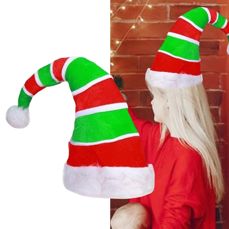 Christmas Santa Hat with White Brim for Christmas Festival Party New Year Headwear Santa Costume Accessory Gift 85LC