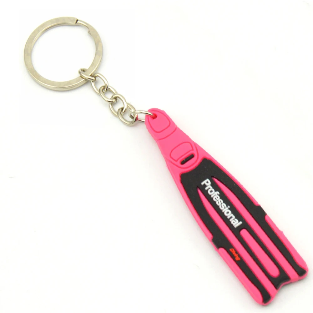Parte Portachiavi Fin Key Flipper Diver Diving Diving Regalo Portachiavi Portachiavi Tema Oceano Scuba Professionale Utile