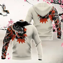 

2021 New Japanese Samurai Tattoo 3D Printing Men's Sweatshirt Harajuku Zip Hoodie Casual Unisex Jacket Pullover type - 32