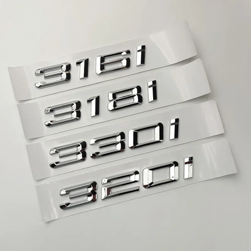 

For BMW F30 E90 G20 E46 ABS Chrome Car Trunk Letters Sticker 316i 318i 320i 325i 328i 330i 335i 340i Emblem Logo Accessories