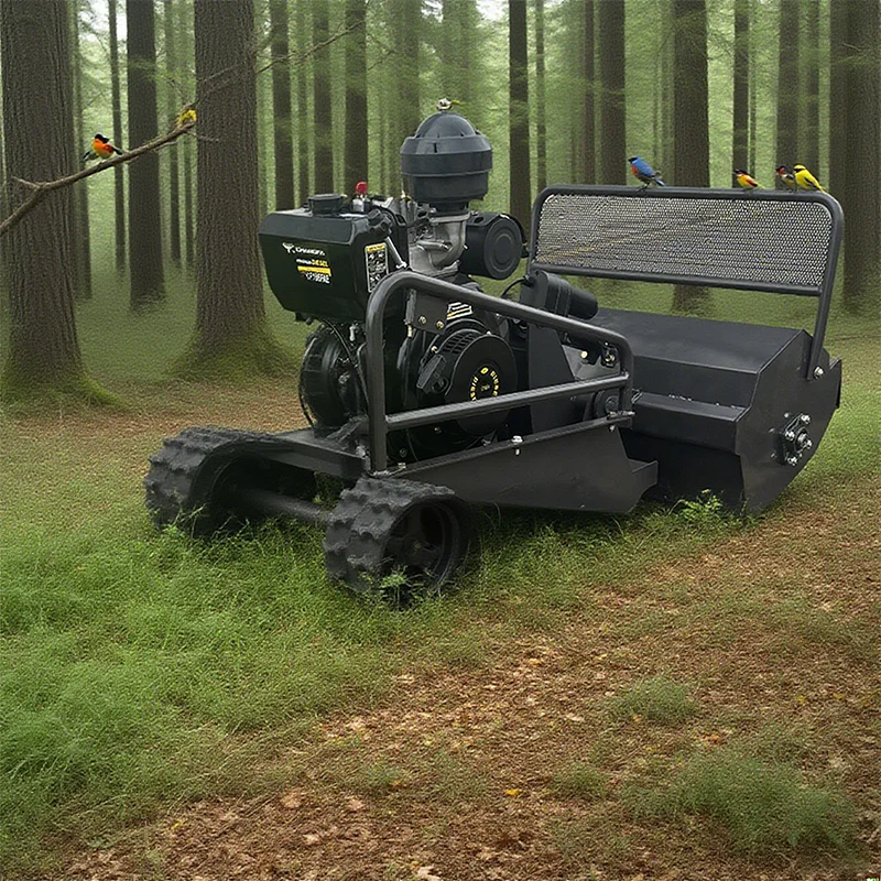 Tosaerba personalizzato, fattoria da giardino, tosaerba cingolato con telecomando completamente automatico, frantoio, robot intelligente