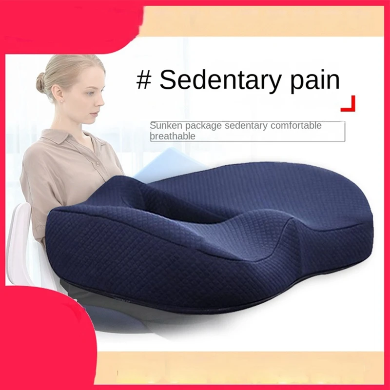 A53Q-Memory Foam Cushion Slow Rebound Office Chair Cushion Support Pillow Sedentary Buttock Pain Relief Massage Cushion 4