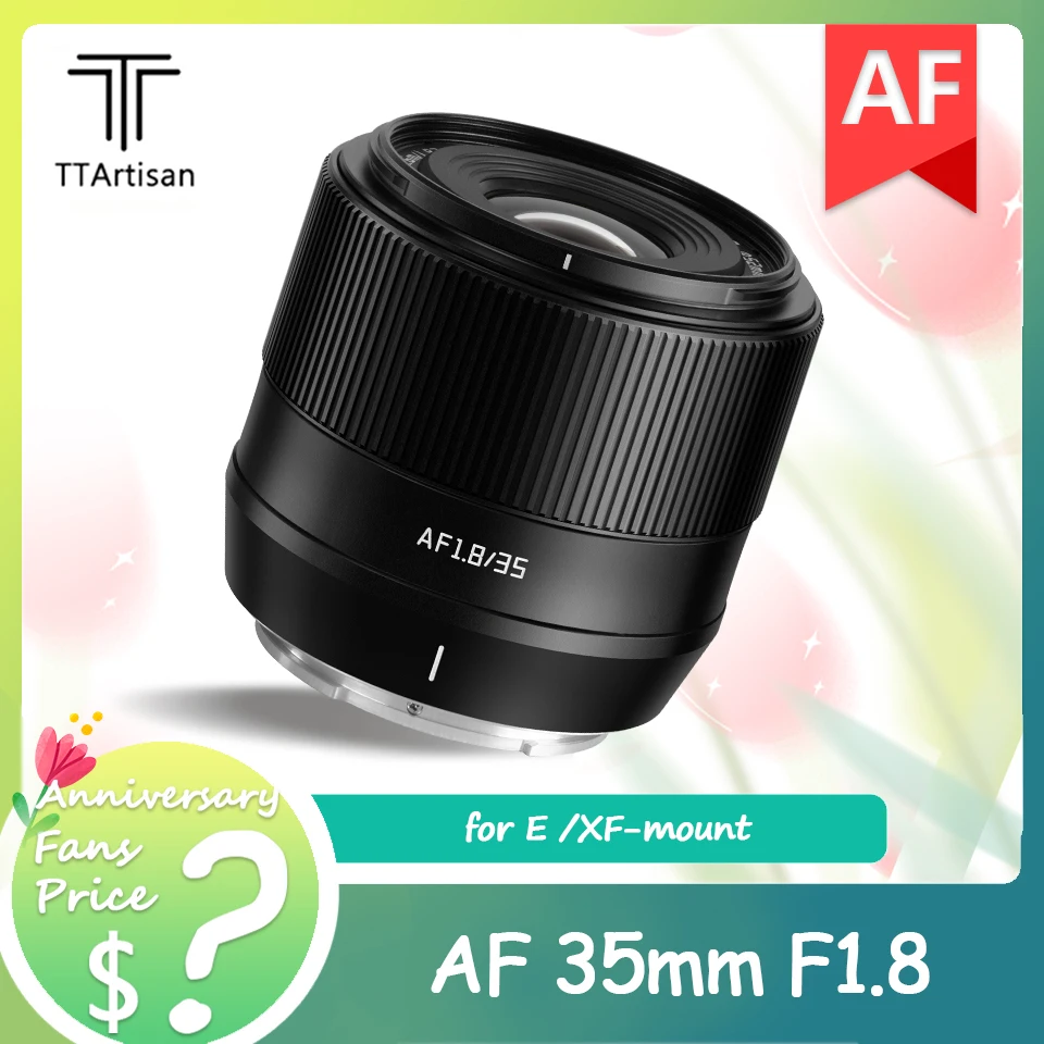 Ttartisan Af 35Mm F1.8 Aps-C Frame Standard Prime Camera Lens Per La Fotografia Con Cappuccio Quadrato Fujifilm Xf Mount Xs20 Xt30 Xe4