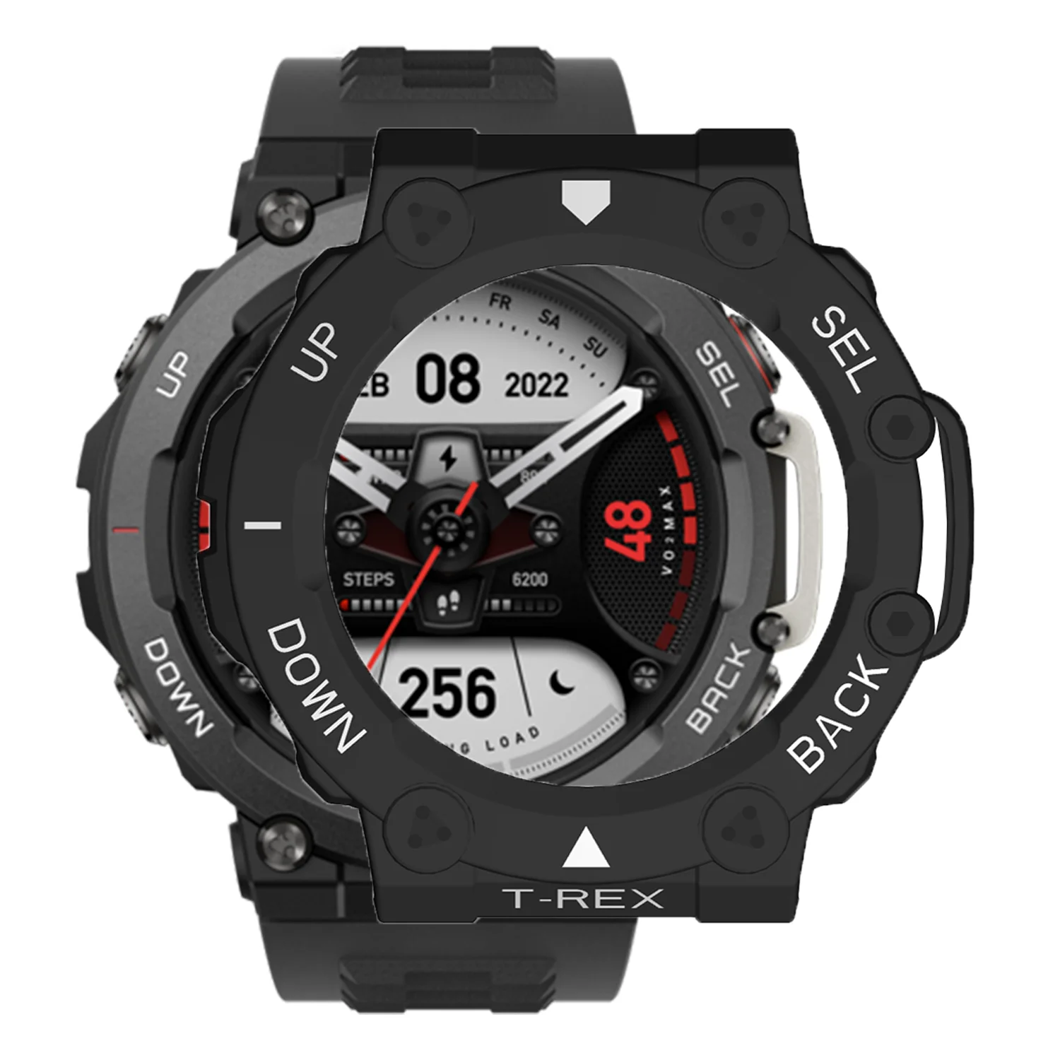 Amazfit T-Rex 2 용 보호 커버 Huami Amazfit Trex 2 용 케이스 프레임 보호대 쉘 스마트 시계 슬리브 범퍼 액세서리