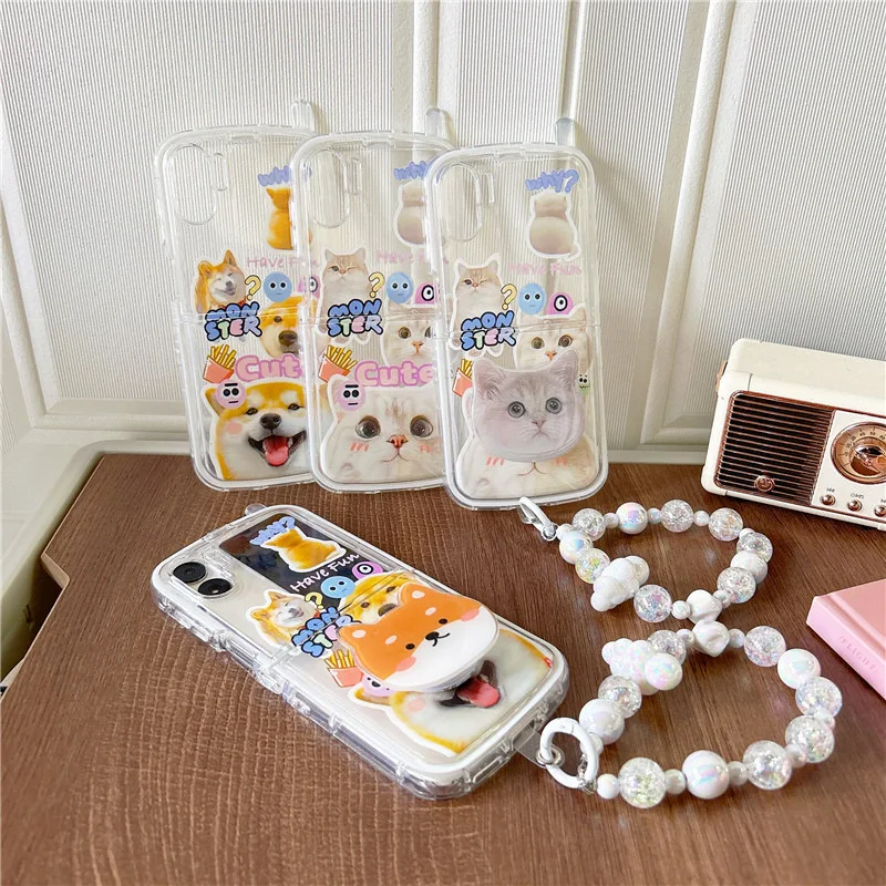 

New Personalized Cartoon Cute Shiba Dog Flip Folding Case Suitable for OPPO Find n2/n3 Flip Phone Case