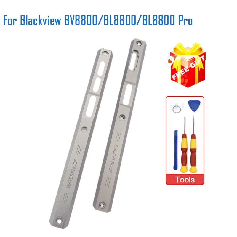 정면 쉘 하우징 중간 측면 금속 프레임 중간 하우징 + 버튼 + 나사 수리 부품, Blackview BV8800 BL8800 BL8800Pro 용