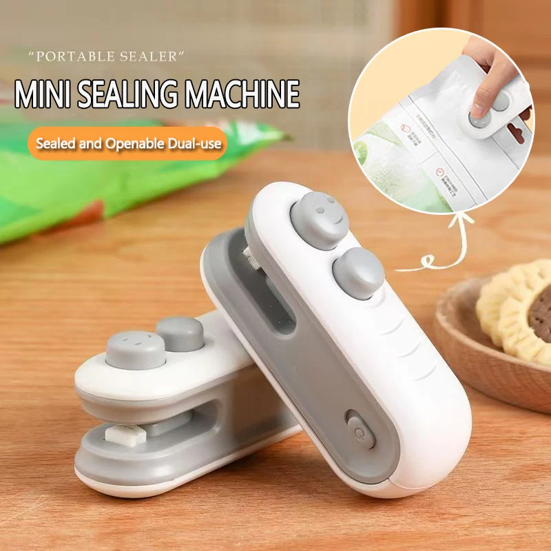 Mini Heat Bag Sealing Machine Package Sealer Bags Plastic Food Sealer Clip Bag Handheld Food Packaging Heat