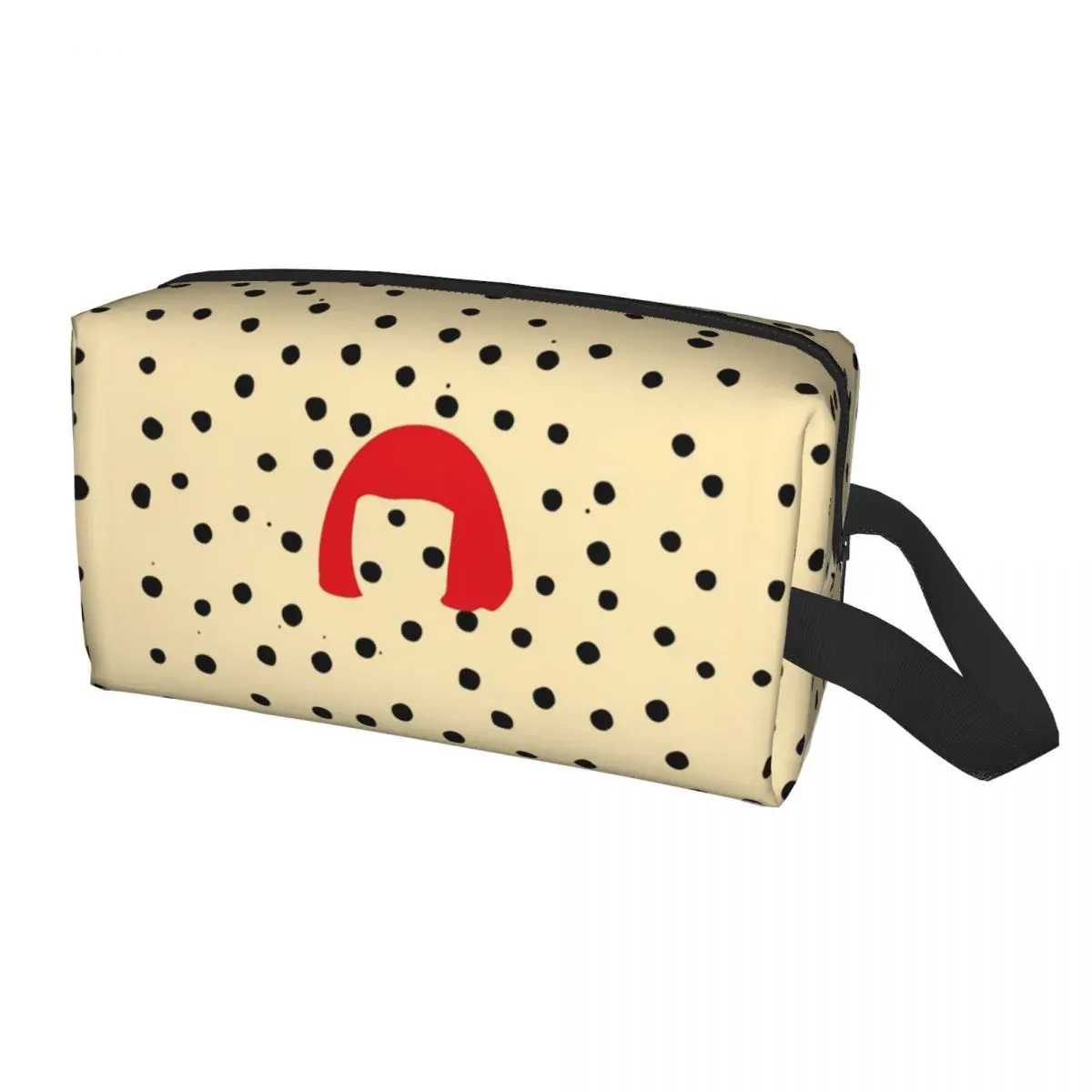 

Polka Dots Red Hair Yayoi Kusama Cosmetic Bag Fashion Big Capacity Japanese Artist Makeup Case Beauty Storage Toiletry Bags