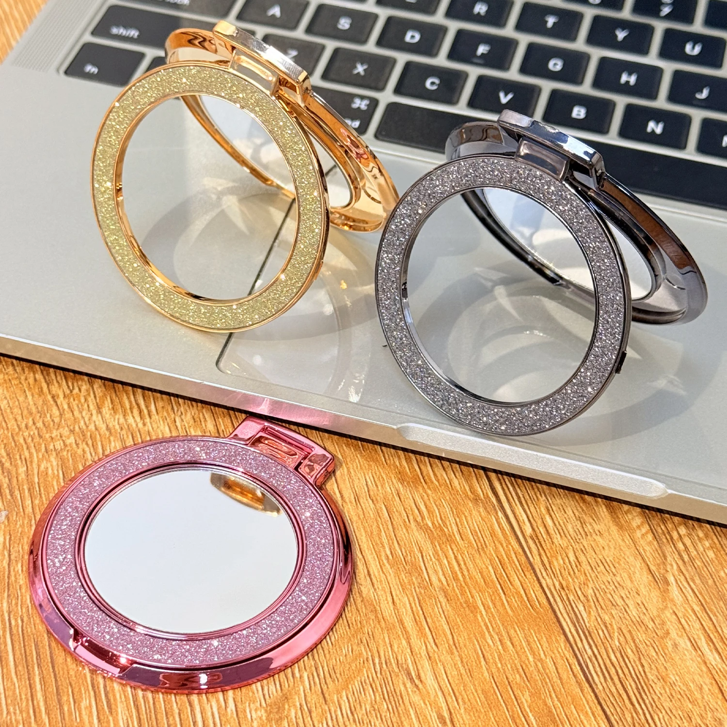 Sparkling Universal Phone Holder Ring with Mirror Finish