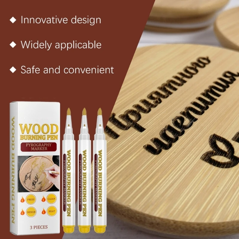 Wood Burning Pen Scorch Pen Marker Pyrography Marker 3/9 Pcs/Set Practical Wood Burning Art Supplies for Artists