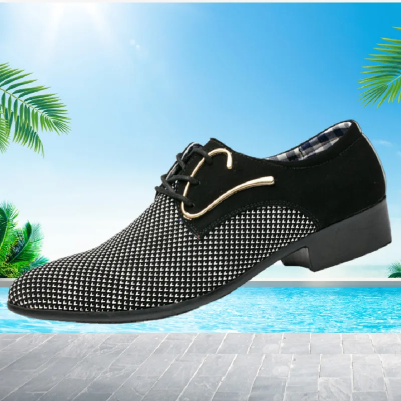 

Autumn Pointed Toe Men Leather Shoes Fashion Slip-On High Shoes Dress Business Formal Casual Size 38-48