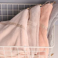 Round Cute Style Hand Towel Soft Coral Velvet Super Absorbent Handkerchief for Bath Polyester Fiber Towels with Hanging Loops 6