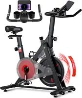 Vélo d'exercice avec résistance magnétique, vélo d'entraînement à domicile, vélo de spinning, vélo de fitness intérieur, moniteur LCD, réglable, jusqu'à 120 2