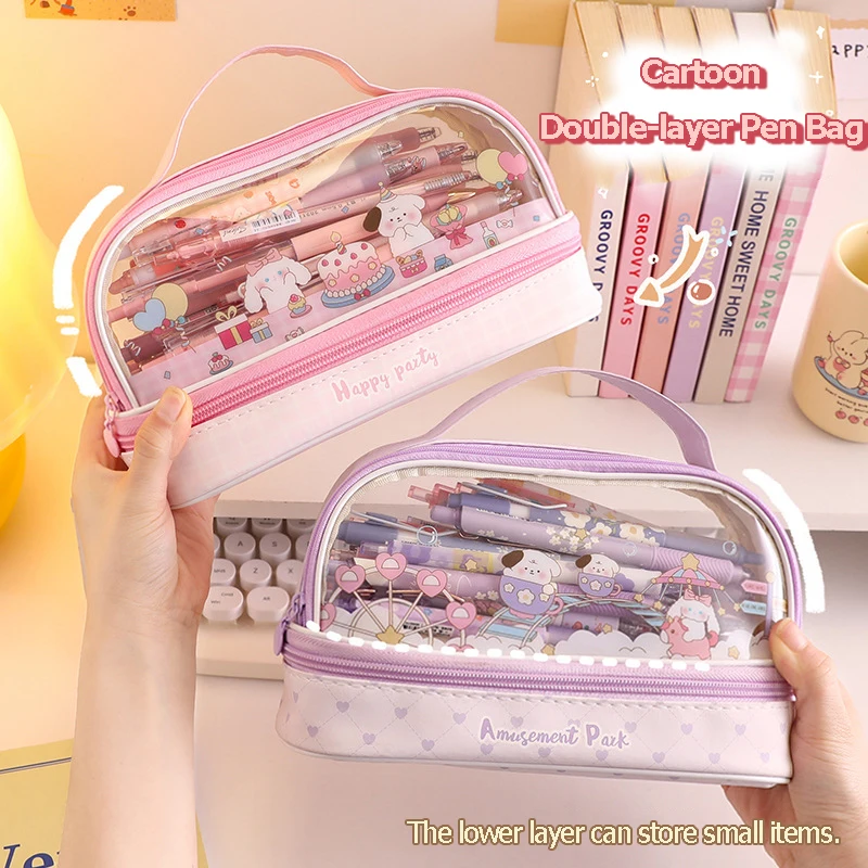 5 Piezas Estuche Transparente Para Exámenes, Estuche Escolar De PVC Con Cremallera, Estuche De Lápices Para Organizador De Papeleria, Portable Lapicero Para Niña, Niños, Estudiantes