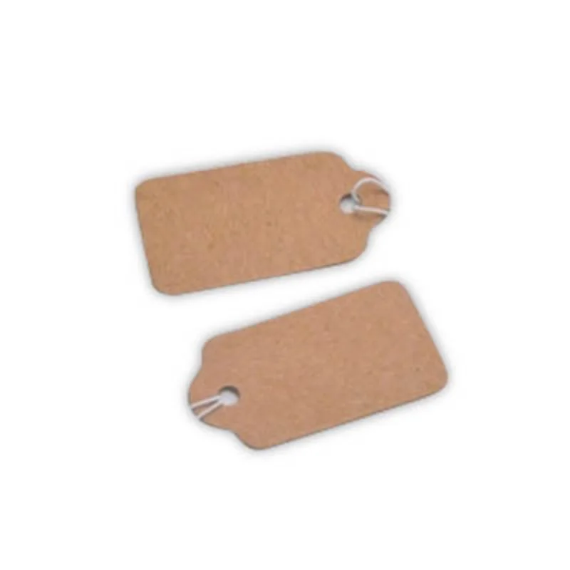 100Pcs/Lot Blank Kraft Jewelry Price Label With Strings Necklace Ring Bracelet Price Labels Tags Display Jewelry Making Findings