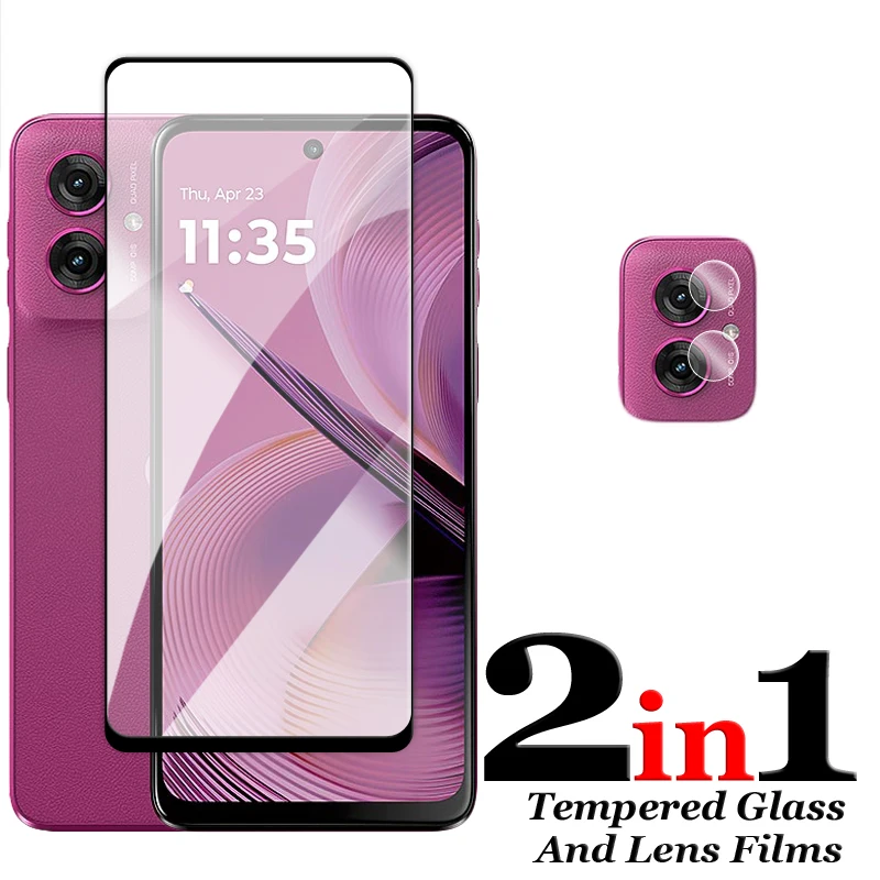 Für Motorola Moto G55 5G Glas Für Moto G75 G35 G15 G05 G55 5G Gehärtetem Glas 2,5 D Volle Abdeckung kleber Screen Protector Für G55 Film – Detail 3