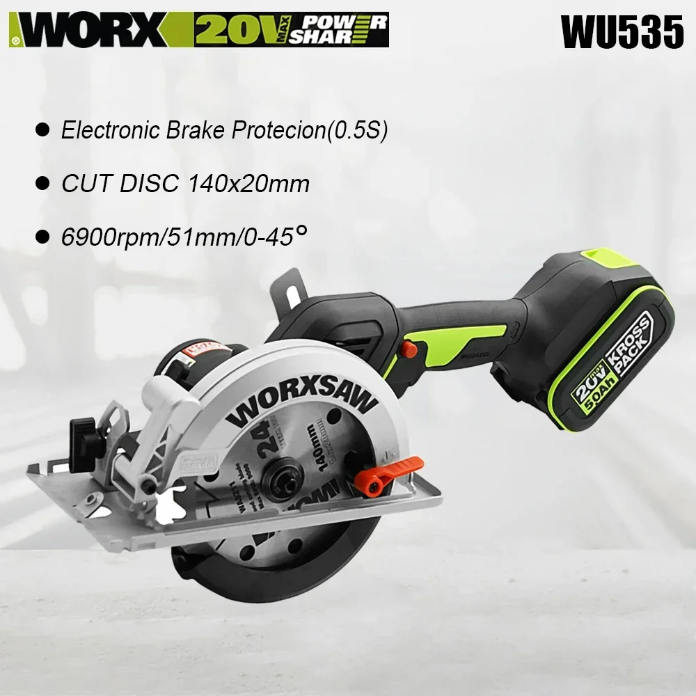 New Worx 20V Brushless Cordless Compact Circular Saw
