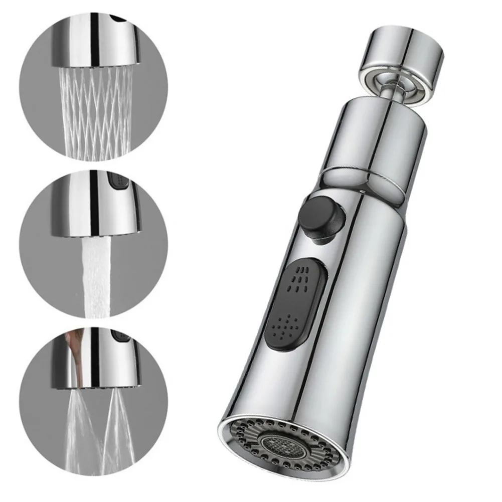 Kitchen Faucet Aerator 3 Modes Bathroom Anti-splash Tap Extender Adapter Faucet Washbasin Sprayer Saving Water Tap Filter Nozzle 2 modes rotatable water saving kitchen faucet extender high pressure splash proof nozzle tap adapter sink filter sprayer