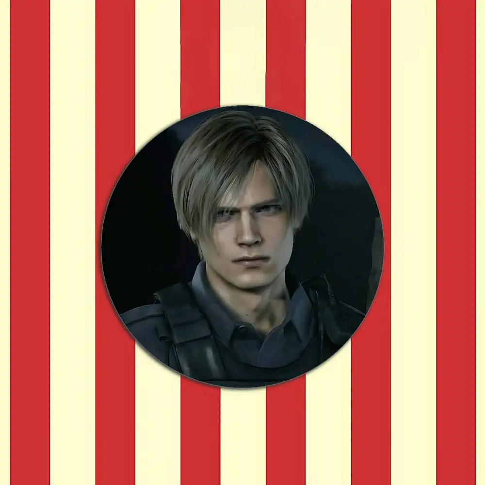 Süße H-Leon Kennedy-S Abzeichen Weißblech Soft Button Pin Brosche Metall Abzeichen Custom Schmuck Zubehör Hut Tasche Revers – Detail 14