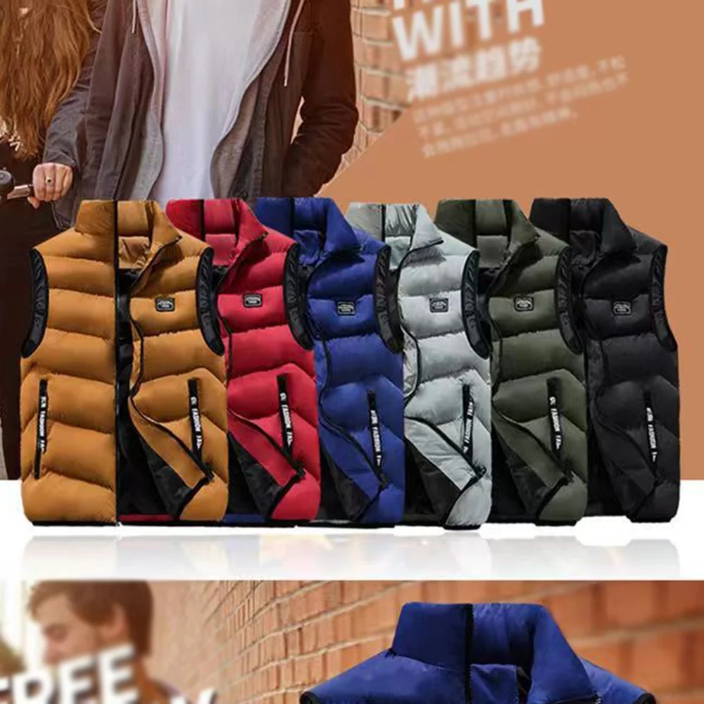 Jacket Women Man Vest Autumn Winter Sleeveless Waistcoat Warm Lightweight Puffer Jacket Female Tops Outwear 8XL Vest Coats