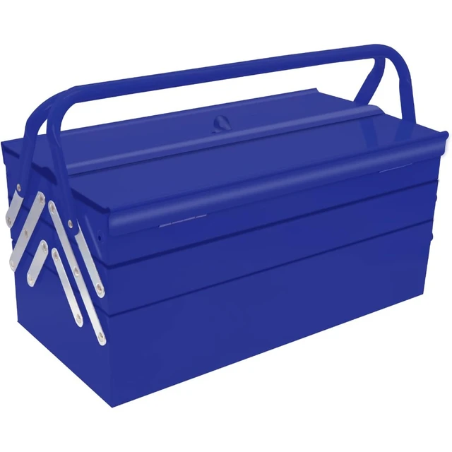 MANUFORE Metal Tool Box 16.5 x 8.5 x 8'' Folding Tool Storage Box, 3 Level  and 5-Tray, with A Hole for Locking - AliExpress