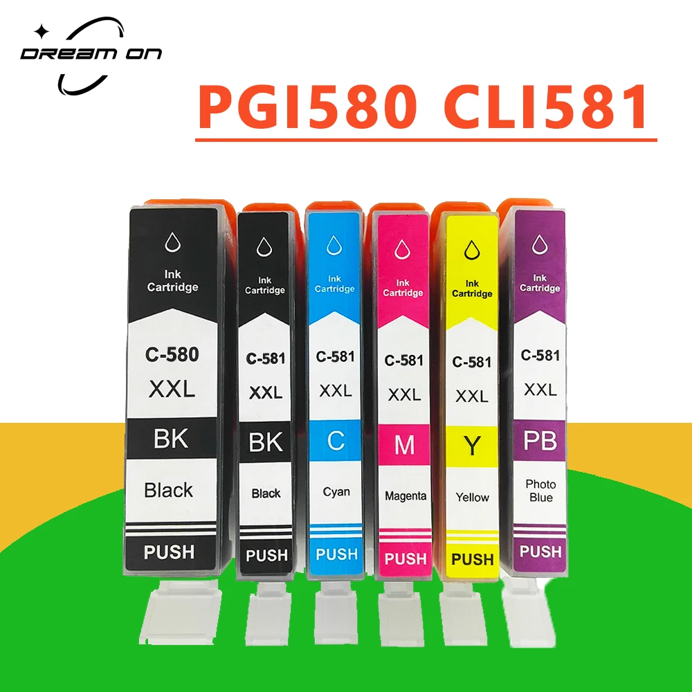 

PGI580 581 Compatible for PGI-580 CLI-581 ink cartridge For canon PIXMA TR7550 TR8550 TR 7550 TS6150 TS6151 TS 6150 printer