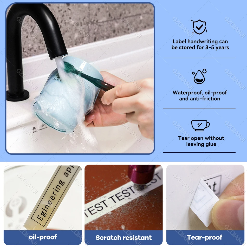 Original Niimbot D11 D110 Cable Label Tape Paper Waterproof Label Maker Printer Paper Outdoor Supplies Sticker Notes Etiquetas