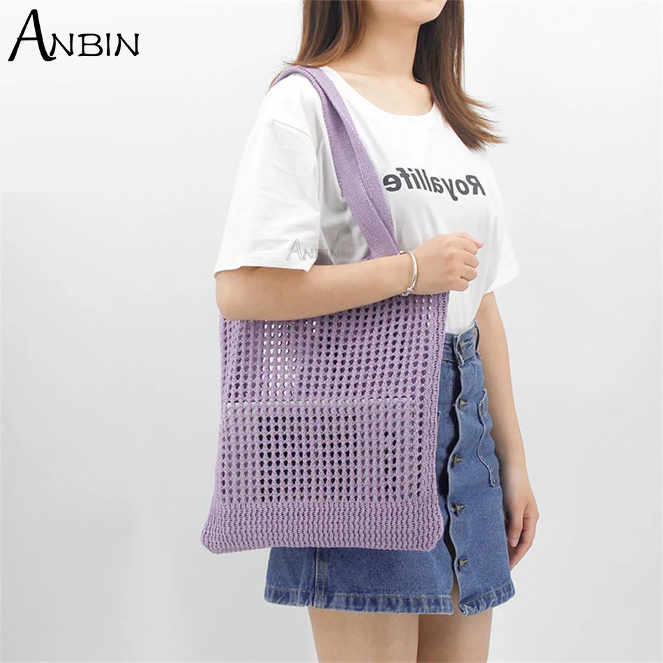 

Повседневная Большая вязаная сумка-тоут с вырезами, дизайнерская плетеная женская сумка ручной работы на плечо, роскошная Летняя Пляжная сумка большого размера, 2022