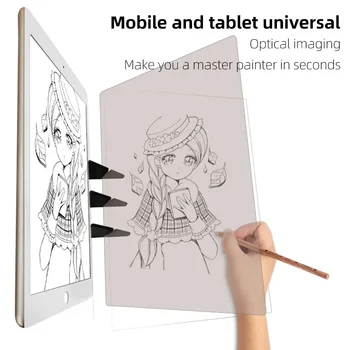 Tavolo da disegno ottico con immagini chiare da 6,5 pollici, strumento per schizzi per pittura con proiettore portatile per principianti, artisti
