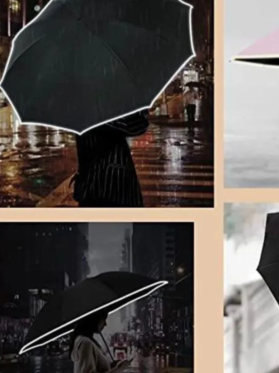 Folding Umbrella 10 Bones Large Windproof Automatic Reverse Folding UV Umbrella For Men Women